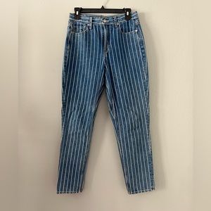 American Eagle Striped Mom Jeans
